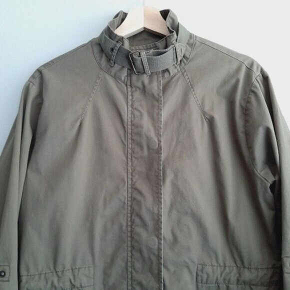 JOE FRESH Canvas Jacket Utility Sleeves Olive Green Sz S - Picture 3 of 13